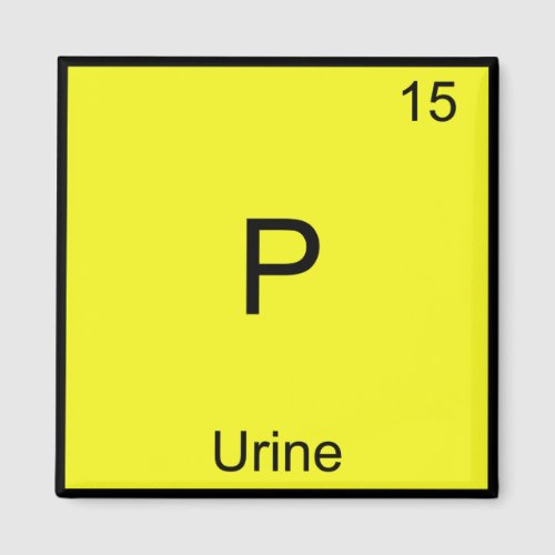 P _ Urine Chemistry Element Symbol Funny Periodic Magnet