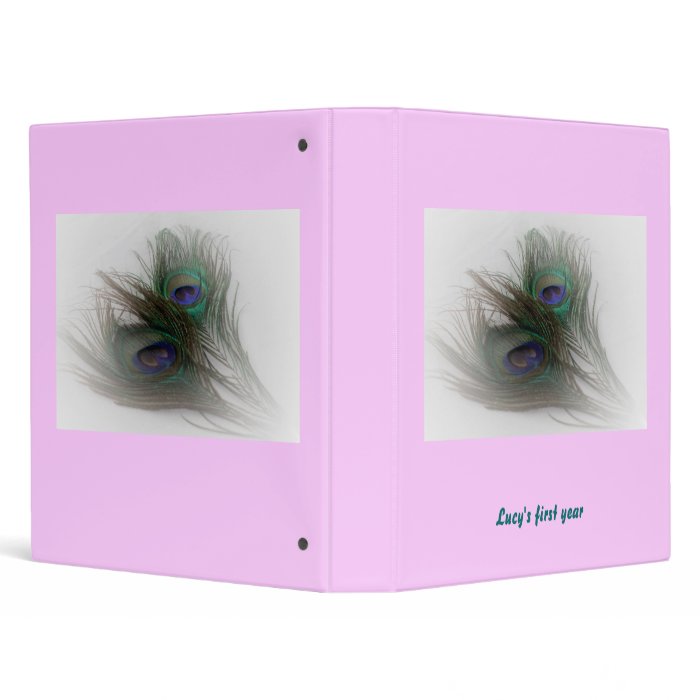 © P Wherrell Baby girl's first year peacock Vinyl Binders