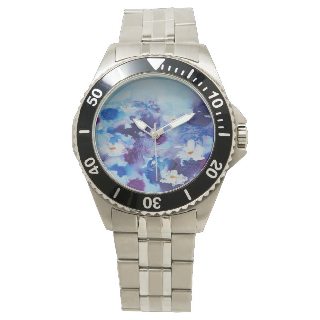 © P Wherrell Contemporary fine art waterlilies Watch (Front)