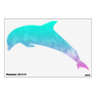© P Wherrell Pretty colorful abstract dolphin kids Wall Decal