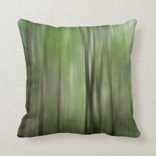 © P Wherrell Woodland blur fine art photo trees Throw Pillow