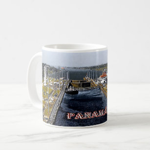 PA0003 America - Panama - Canal Locks - panoramic Coffee Mug