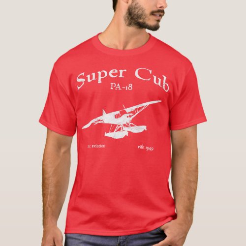 PA18 Super Cub on Floats Classic Vintage Design  T_Shirt