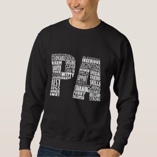 Pa Dad Grandpa Word Cloud Fathers Day Gift Sweatshirt