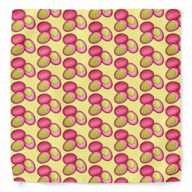 PA Dutch Food Pickled Hard Boiled Red Beet Eggs Bandana (Front)