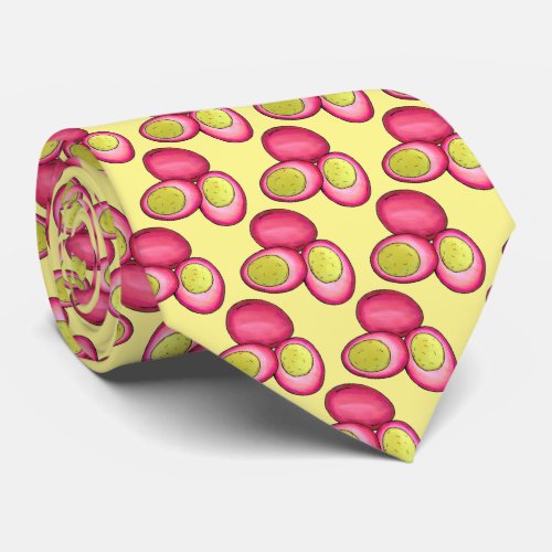 PA Dutch Food Pickled Hard Boiled Red Beet Eggs Neck Tie