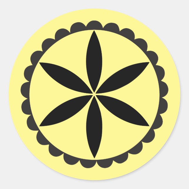 PA Dutch Rosette Classic Round Sticker (Front)