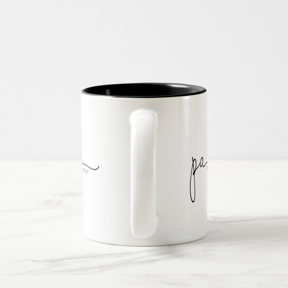 Disover Pa Established | Grandpa Gift Two-Tone Coffee Mug