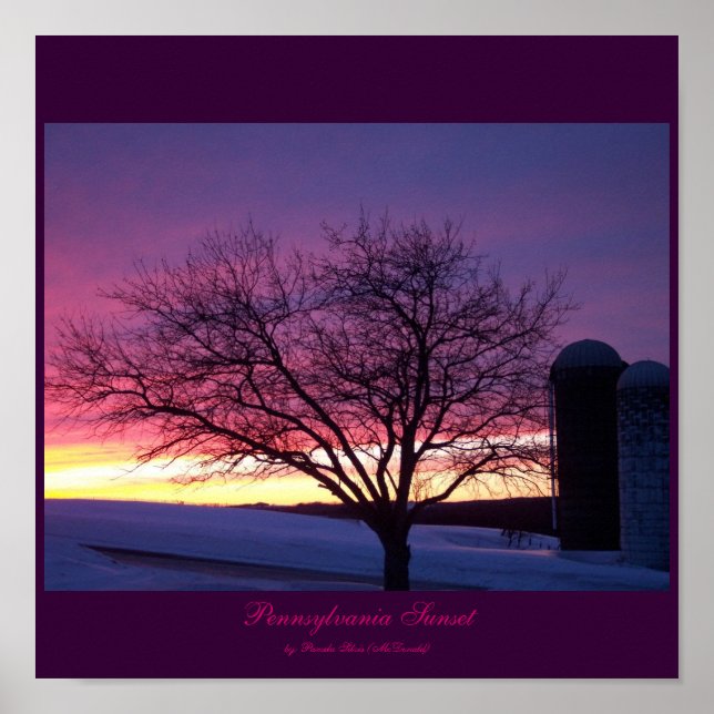 Pa Farm Sunset Poster (Front)
