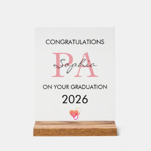 PA Graduation Personalized Name Class of 2026 Acrylic Sign