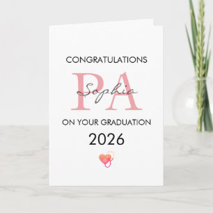 PA Graduation Personalized Name Class of 2026 Card