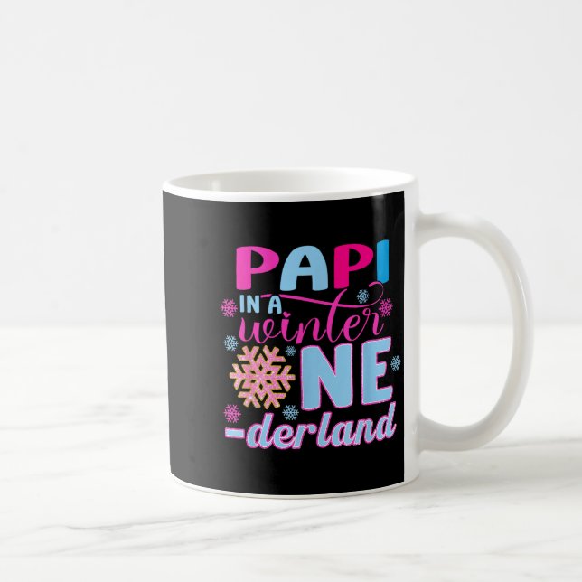 Pa In A Winter Onederland Bday Girl Sweet Snowflak Coffee Mug (Right)