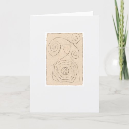 Pa Kua symbol with spirals of life Card