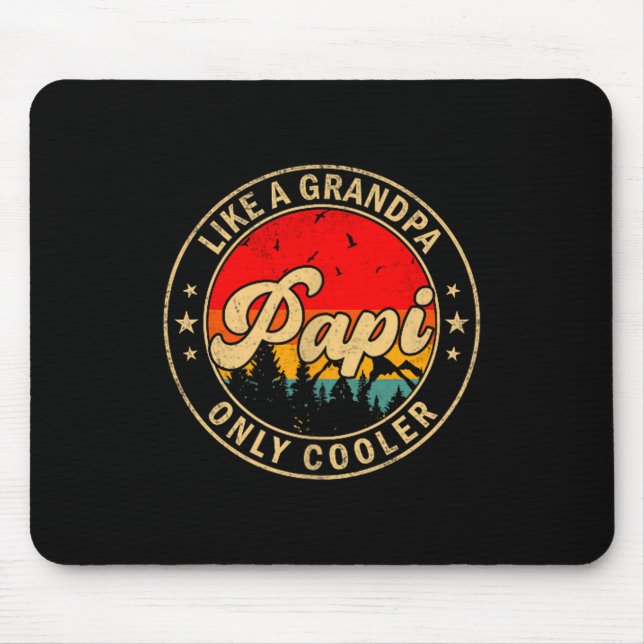Pa Like A Grandpa Only Cooler Retro For Papa Grand Mouse Pad (Front)