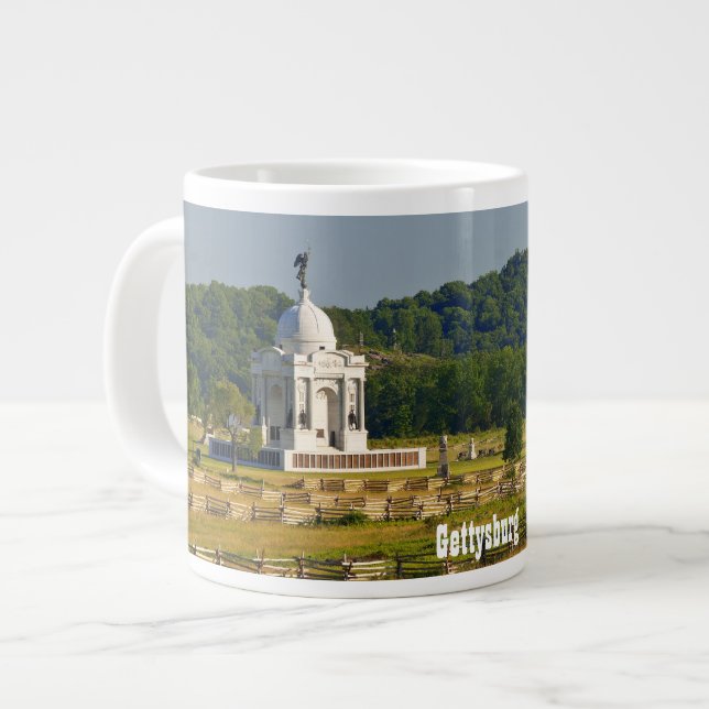 PA Memorial at Gettysburg Jumbo Mug (Front Left)