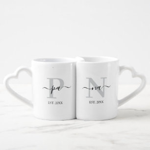 Pa & Na Monogram New Grandparents Mug Set 