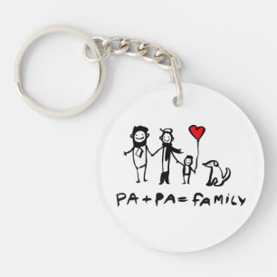 Pa + Pa = Family Keychain