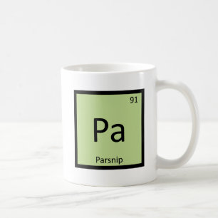 Pa - Parsnip Vegetable Chemistry Periodic Table Coffee Mug