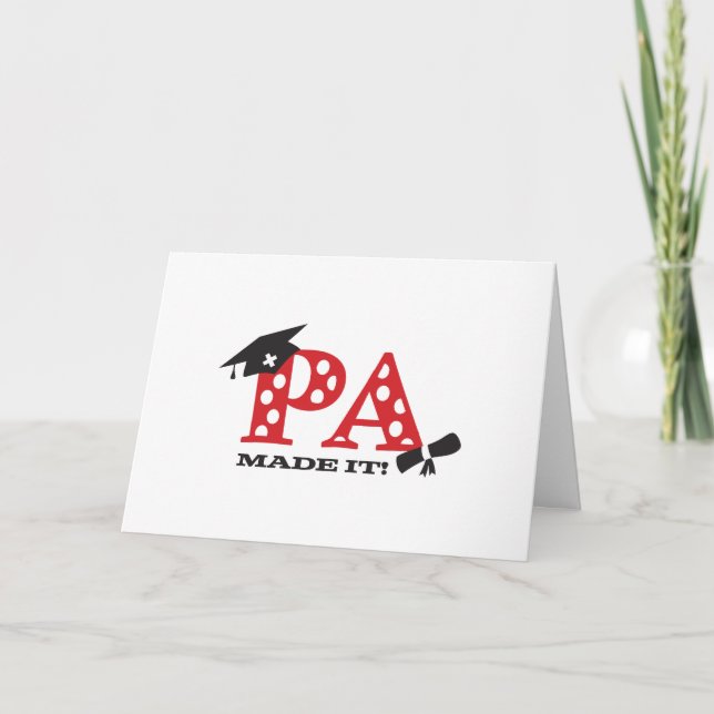 PA Physician Assistant Graduation Card (Front)