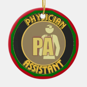 PA PHYSICIAN ASSISTANT LOGO CERAMIC ORNAMENT