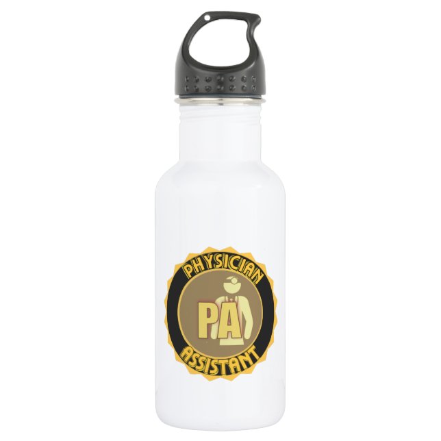 PA PHYSICIAN  ASSISTANT LOGO STAINLESS STEEL WATER BOTTLE (Front)