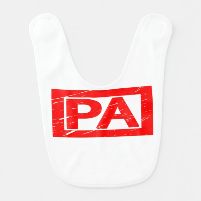 Pa Stamp Baby Bib (Front)