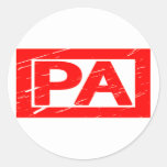 Pa Stamp Classic Round Sticker