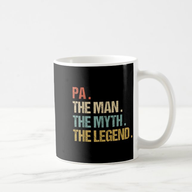 Pa The Man Myth Legend Shirt Funny Father Dad Chri Coffee Mug (Right)