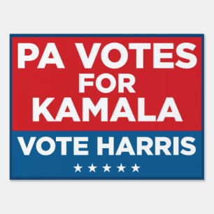 PA Votes for Kamala Harris 18 x 24 yard Sign