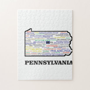 PA WORD STATE JIGSAW PUZZLE