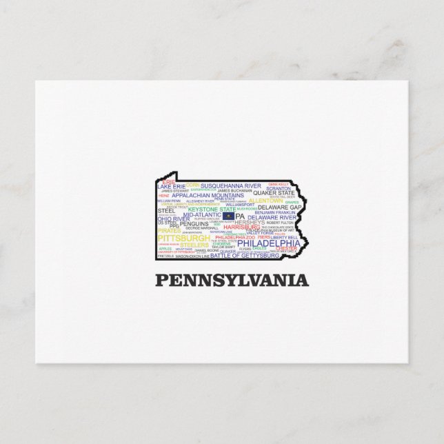 PA WORD STATE POSTCARD (Front)