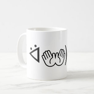 Paa Emoticon ( ᐛ👐)パァ Joking Japanese Kaomoji Coffee Mug