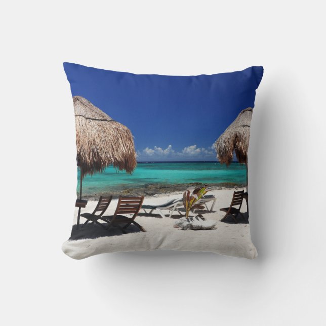 Paa Mul Beach Throw Pillow (Front)