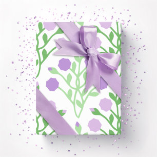 Pabla Petal Lattice in Lilac and Green Wrapping Paper