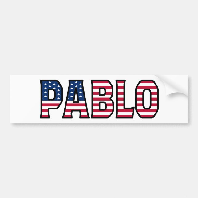 Pablo Name Vorname USA Aufkleber Sticker Auto (Front)