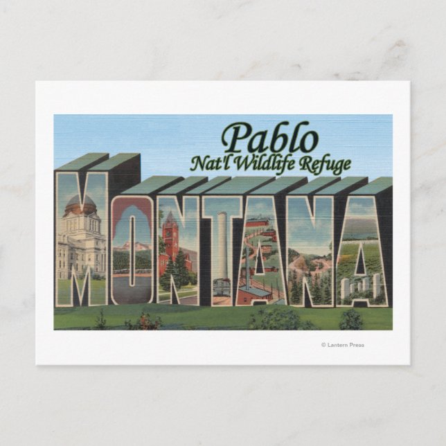 Pablo Nat'l Wildlife Refuge, Montana Postcard (Front)