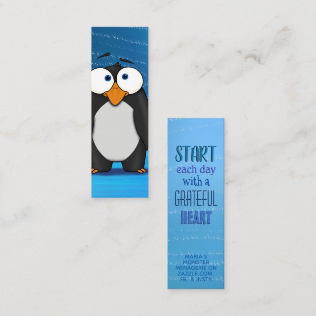 Pablo Penguin, Happiness Cards (Front/Back)