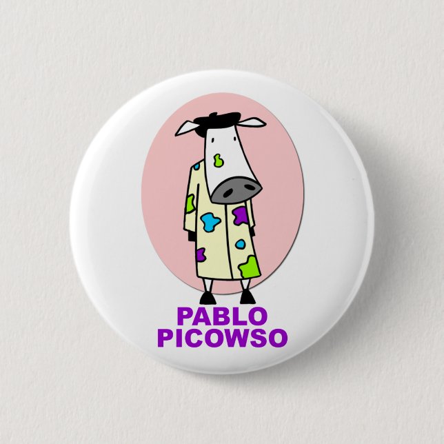 Pablo Picowso Pinback Button (Front)