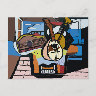 Pablo Strings Abstract Postcard