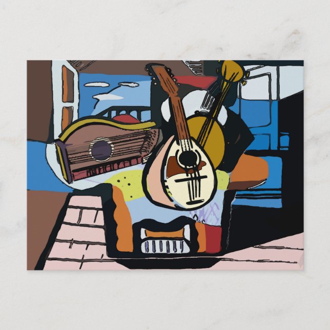 Pablo Strings Abstract Postcard (Front)