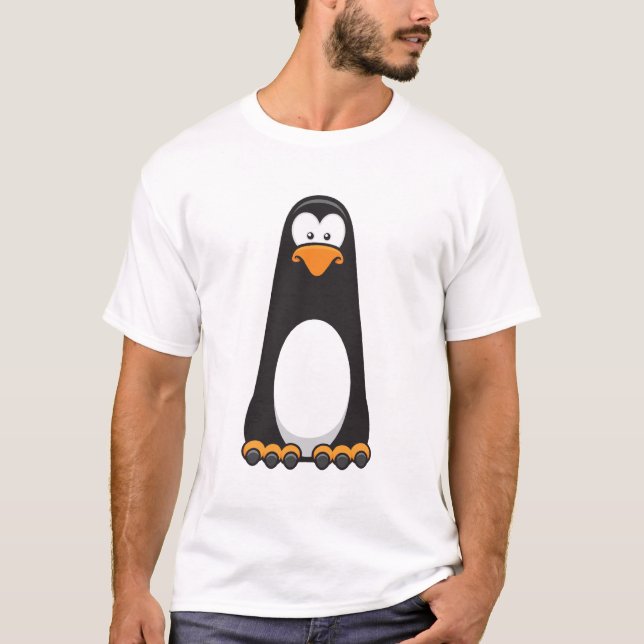 Pablo the Pensive Penguin Mens T-Shirt (Front)