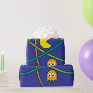 Pac-Atomic Universe – Retro Gaming Art Sticker Wrapping Paper