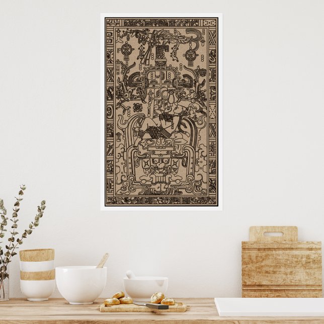 Pacal's Sarcophagus - Ancient Mayan Spaceship Poster | Zazzle