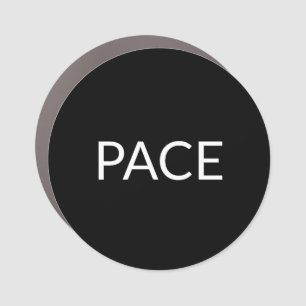 Pace black white Italian peace simple minimalist Car Magnet