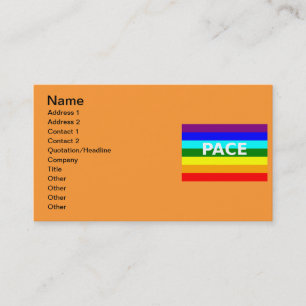 Pace(Peace) Flag Italian Business Card