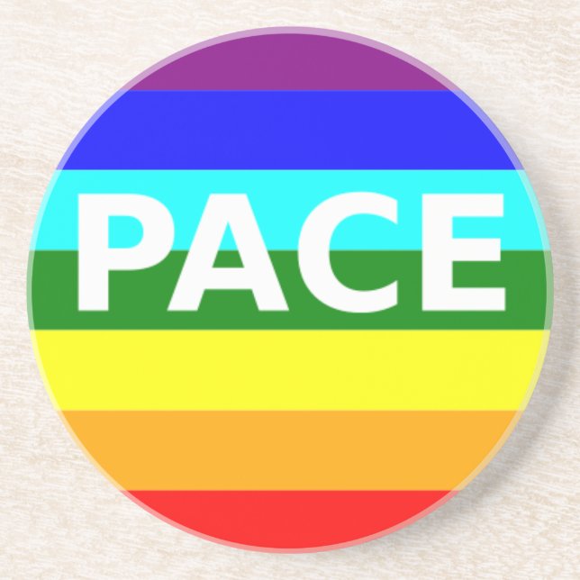 Pace(Peace) Flag Italian Coaster (Front)