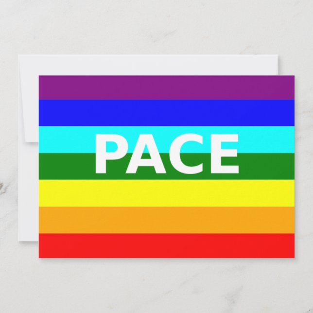 Pace(Peace) Flag Italian Invitation (Front)