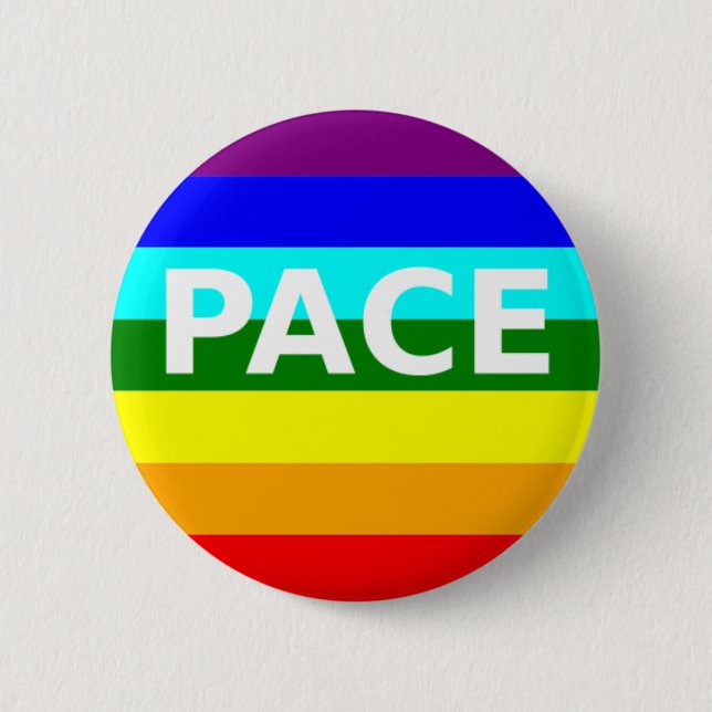 Pace(Peace) Flag Italian Pinback Button (Front)