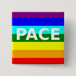 Pace(Peace) Flag Italian Pinback Button