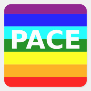 Pace(Peace) Flag Italian Square Sticker